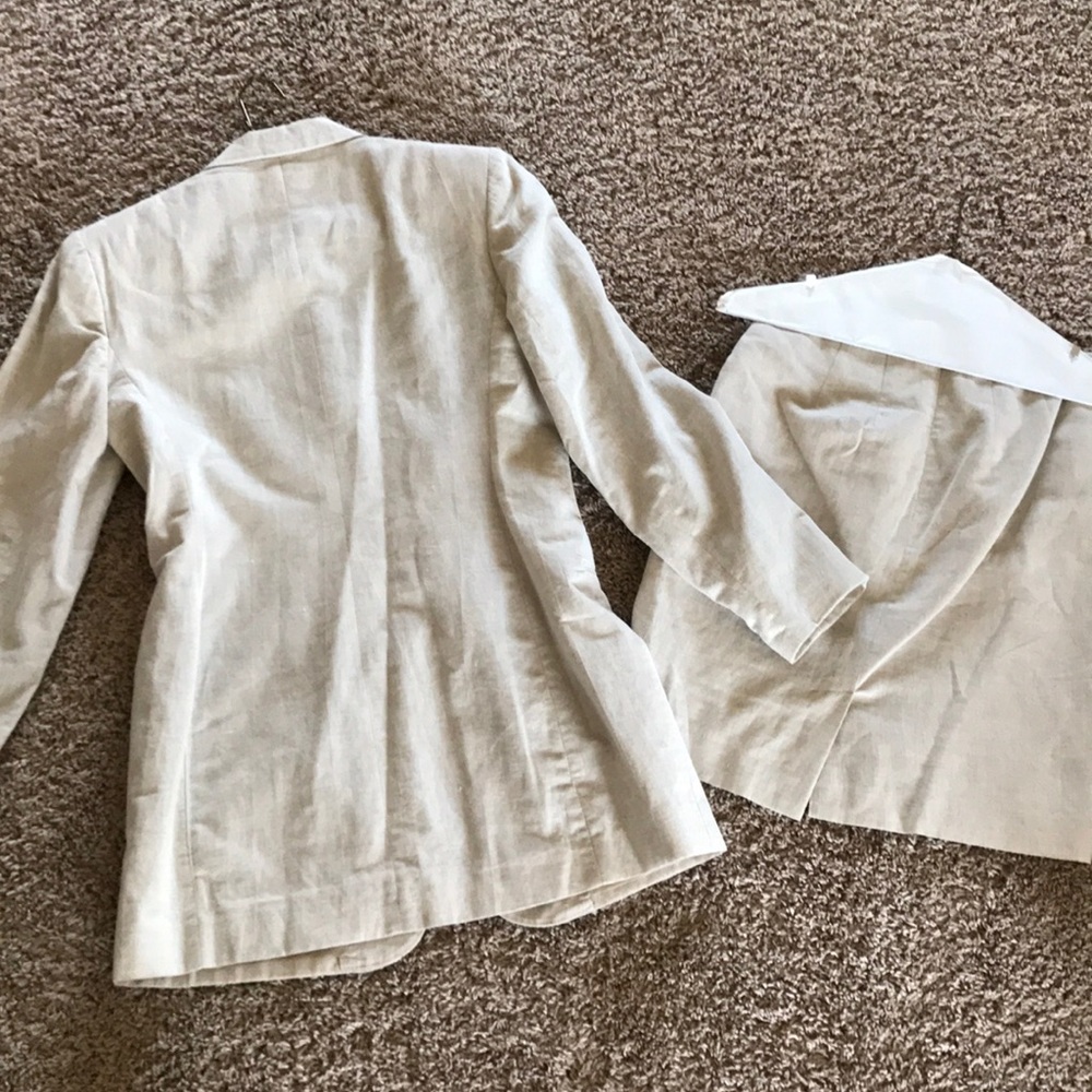 MODA INTL WOMEN SKIRT SUIT SIZE 4 COLOR CREAM - Picture 5 of 12